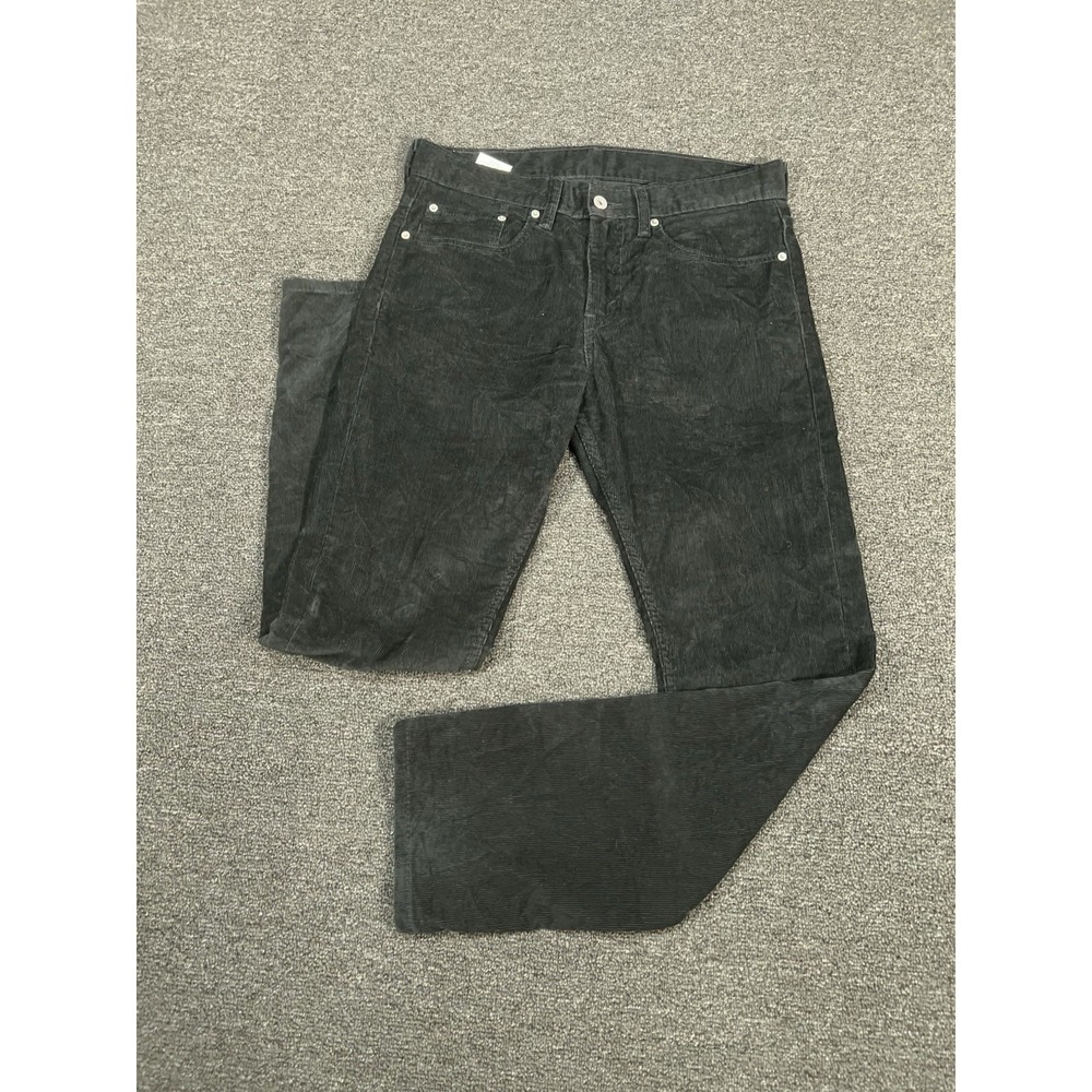 Levis 513 Slim Corduroy Pants Mens 32x30 (Fits 33x30)‎ Black Western Cotton